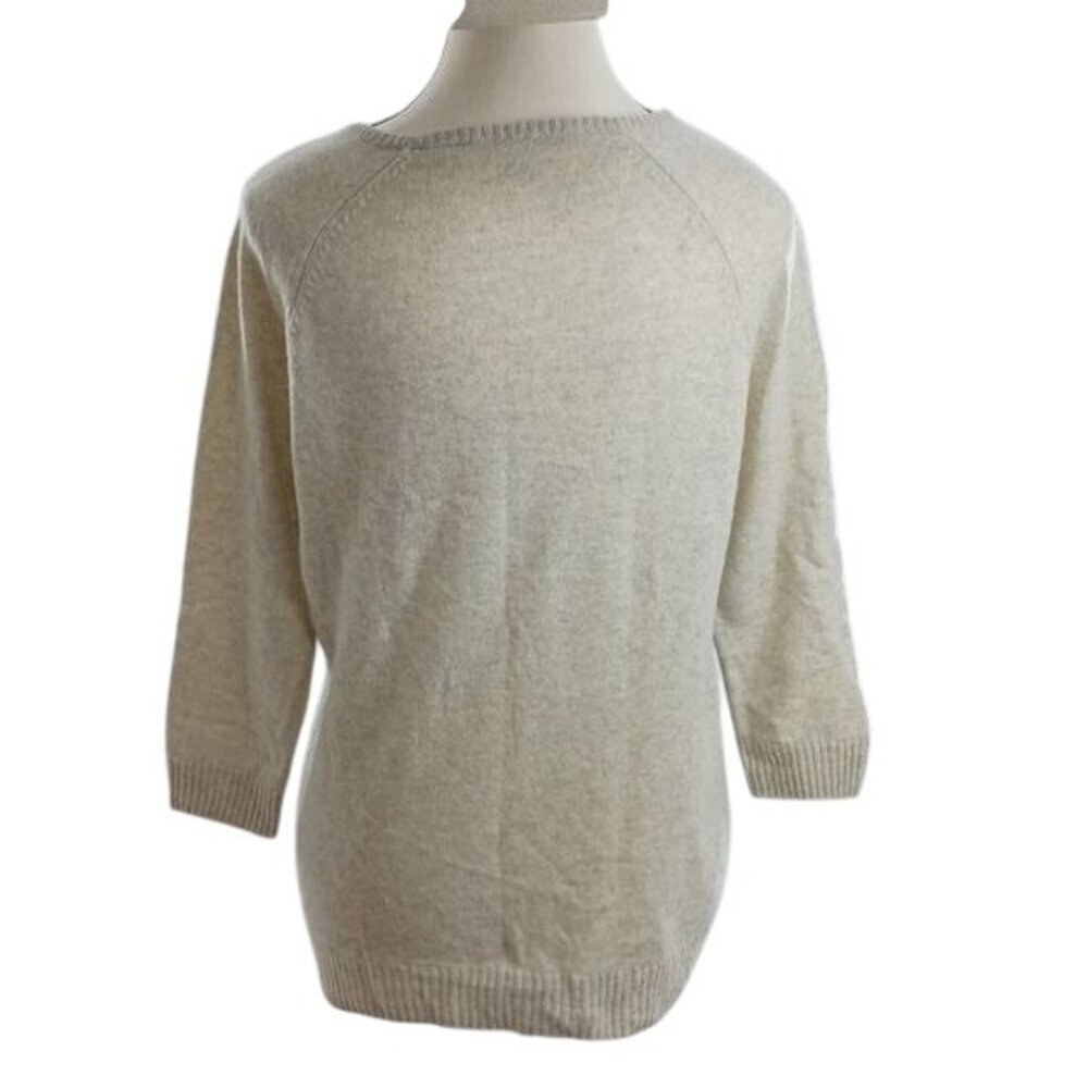Autumn Cashmere Womens S Leopard Print Sweater 100% Cashmere Beige Gray - Picture 5 of 6